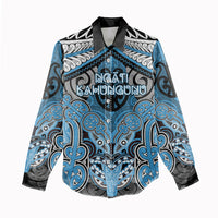 Aotearoa Iwi Ngati Kahungunu Personalised Women Casual Shirt Maori Kowhaiwhai Pattern