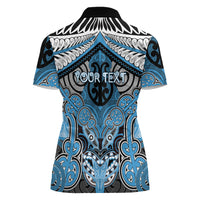 Aotearoa Iwi Ngati Kahungunu Personalised Women Polo Shirt Maori Kowhaiwhai Pattern