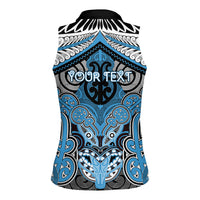 Aotearoa Iwi Ngati Kahungunu Personalised Women Sleeveless Polo Shirt Maori Kowhaiwhai Pattern