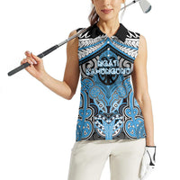 Aotearoa Iwi Ngati Kahungunu Personalised Women Sleeveless Polo Shirt Maori Kowhaiwhai Pattern