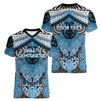 Aotearoa Iwi Ngati Kahungunu Personalised Women V-Neck T-Shirt Maori Kowhaiwhai Pattern