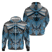 Aotearoa Iwi Ngati Kahungunu Personalised Zip Hoodie Maori Kowhaiwhai Pattern