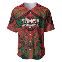 Aotearoa Iwi Tuhoe Personalised Baseball Jersey Maori Kowhaiwhai Pattern