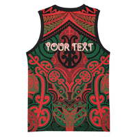 Aotearoa Iwi Tuhoe Personalised Basketball Jersey Maori Kowhaiwhai Pattern