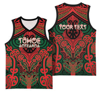 Aotearoa Iwi Tuhoe Personalised Basketball Jersey Maori Kowhaiwhai Pattern