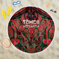 Aotearoa Iwi Tuhoe Beach Blanket Maori Kowhaiwhai Pattern