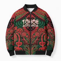 Aotearoa Iwi Tuhoe Personalised Bomber Puffer Jacket Maori Kowhaiwhai Pattern