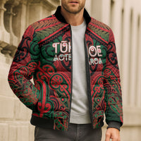 Aotearoa Iwi Tuhoe Personalised Bomber Puffer Jacket Maori Kowhaiwhai Pattern