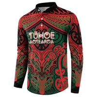 Aotearoa Iwi Tuhoe Personalised Button Sweatshirt Maori Kowhaiwhai Pattern