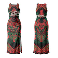 Aotearoa Iwi Tuhoe Personalised Couples Matching Tank Maxi Dress and Hawaiian Shirt Maori Kowhaiwhai Pattern