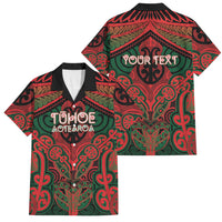 Aotearoa Iwi Tuhoe Personalised Family Matching Off The Shoulder Long Sleeve Dress and Hawaiian Shirt Maori Kowhaiwhai Pattern