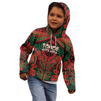 Aotearoa Iwi Tuhoe Personalised Kid Hoodie Maori Kowhaiwhai Pattern