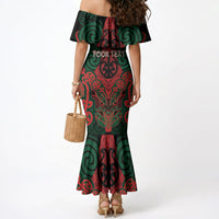 Aotearoa Iwi Tuhoe Personalised Mermaid Dress Maori Kowhaiwhai Pattern