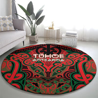 Aotearoa Iwi Tuhoe Round Carpet Maori Kowhaiwhai Pattern