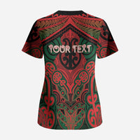 Aotearoa Iwi Tuhoe Personalised Scrub Top Maori Kowhaiwhai Pattern