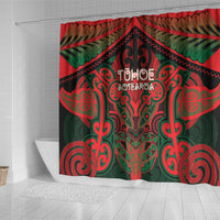 Aotearoa Iwi Tuhoe Shower Curtain Maori Kowhaiwhai Pattern