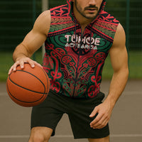 Aotearoa Iwi Tuhoe Personalised Sleeveless Zip Hoodie Maori Kowhaiwhai Pattern