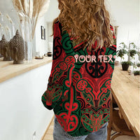 Aotearoa Iwi Tuhoe Personalised Women Casual Shirt Maori Kowhaiwhai Pattern