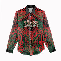 Aotearoa Iwi Tuhoe Personalised Women Casual Shirt Maori Kowhaiwhai Pattern