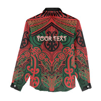 Aotearoa Iwi Tuhoe Personalised Women Casual Shirt Maori Kowhaiwhai Pattern