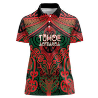 Aotearoa Iwi Tuhoe Personalised Women Polo Shirt Maori Kowhaiwhai Pattern