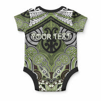 Aotearoa Iwi Whakatohea Personalised Baby Onesie Maori Kowhaiwhai Pattern