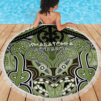 Aotearoa Iwi Whakatohea Beach Blanket Maori Kowhaiwhai Pattern