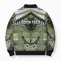 Aotearoa Iwi Whakatohea Personalised Bomber Puffer Jacket Maori Kowhaiwhai Pattern