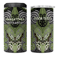 Aotearoa Iwi Whakatohea Personalised 4 in 1 Can Cooler Tumbler Maori Kowhaiwhai Pattern