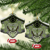 Aotearoa Iwi Whakatohea Personalised Ceramic Ornament Maori Kowhaiwhai Pattern