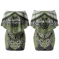 Aotearoa Iwi Whakatohea Personalised Couples Matching Off Shoulder Short Dress and Hawaiian Shirt Maori Kowhaiwhai Pattern