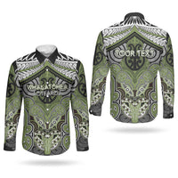 Aotearoa Iwi Whakatohea Personalised Couples Matching Off Shoulder Short Dress and Long Sleeve Button Shirt Maori Kowhaiwhai Pattern