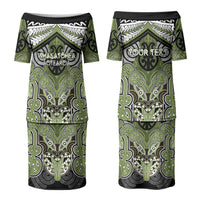 Aotearoa Iwi Whakatohea Personalised Couples Matching Puletasi and Long Sleeve Button Shirt Maori Kowhaiwhai Pattern