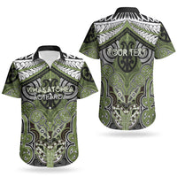 Aotearoa Iwi Whakatohea Personalised Couples Matching Tank Maxi Dress and Hawaiian Shirt Maori Kowhaiwhai Pattern