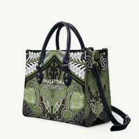 Aotearoa Iwi Whakatohea Leather Bag Maori Kowhaiwhai Pattern