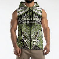 Aotearoa Iwi Whakatohea Personalised Sleeveless Zip Hoodie Maori Kowhaiwhai Pattern