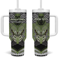 Aotearoa Iwi Whakatohea Personalised Tumbler With Handle Maori Kowhaiwhai Pattern