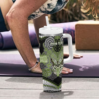 Aotearoa Iwi Whakatohea Personalised Tumbler With Handle Maori Kowhaiwhai Pattern