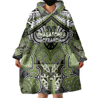 Aotearoa Iwi Whakatohea Personalised Wearable Blanket Hoodie Maori Kowhaiwhai Pattern