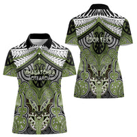 Aotearoa Iwi Whakatohea Personalised Women Polo Shirt Maori Kowhaiwhai Pattern