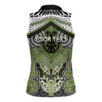 Aotearoa Iwi Whakatohea Personalised Women Sleeveless Polo Shirt Maori Kowhaiwhai Pattern