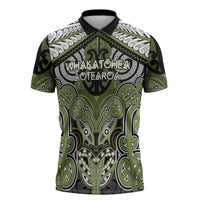 Aotearoa Iwi Whakatohea Personalised Zipper Polo Shirt Maori Kowhaiwhai Pattern