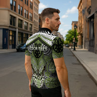 Aotearoa Iwi Whakatohea Personalised Zipper Polo Shirt Maori Kowhaiwhai Pattern