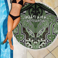 Aotearoa Iwi Ngati Awa Beach Blanket Maori Kowhaiwhai Pattern
