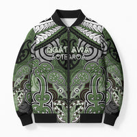 Aotearoa Iwi Ngati Awa Personalised Bomber Puffer Jacket Maori Kowhaiwhai Pattern