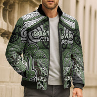 Aotearoa Iwi Ngati Awa Personalised Bomber Puffer Jacket Maori Kowhaiwhai Pattern