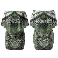 Aotearoa Iwi Ngati Awa Personalised Couples Matching Off Shoulder Short Dress and Hawaiian Shirt Maori Kowhaiwhai Pattern