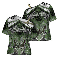 Aotearoa Iwi Ngati Awa Personalised Cross Shoulder Shirt Maori Kowhaiwhai Pattern