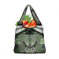 Aotearoa Iwi Ngati Awa Grocery Bag Maori Kowhaiwhai Pattern