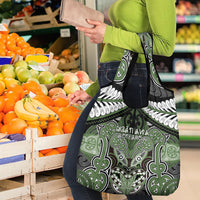 Aotearoa Iwi Ngati Awa Grocery Bag Maori Kowhaiwhai Pattern